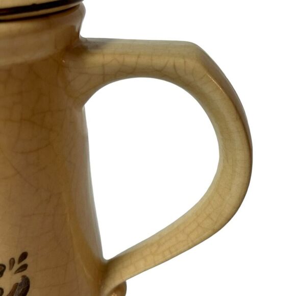 Vtg Kitchen Pfaltzgraff VILLAGE Coffee Tea Pot Distressed Stoneware Note Flaw - Picture 9 of 16